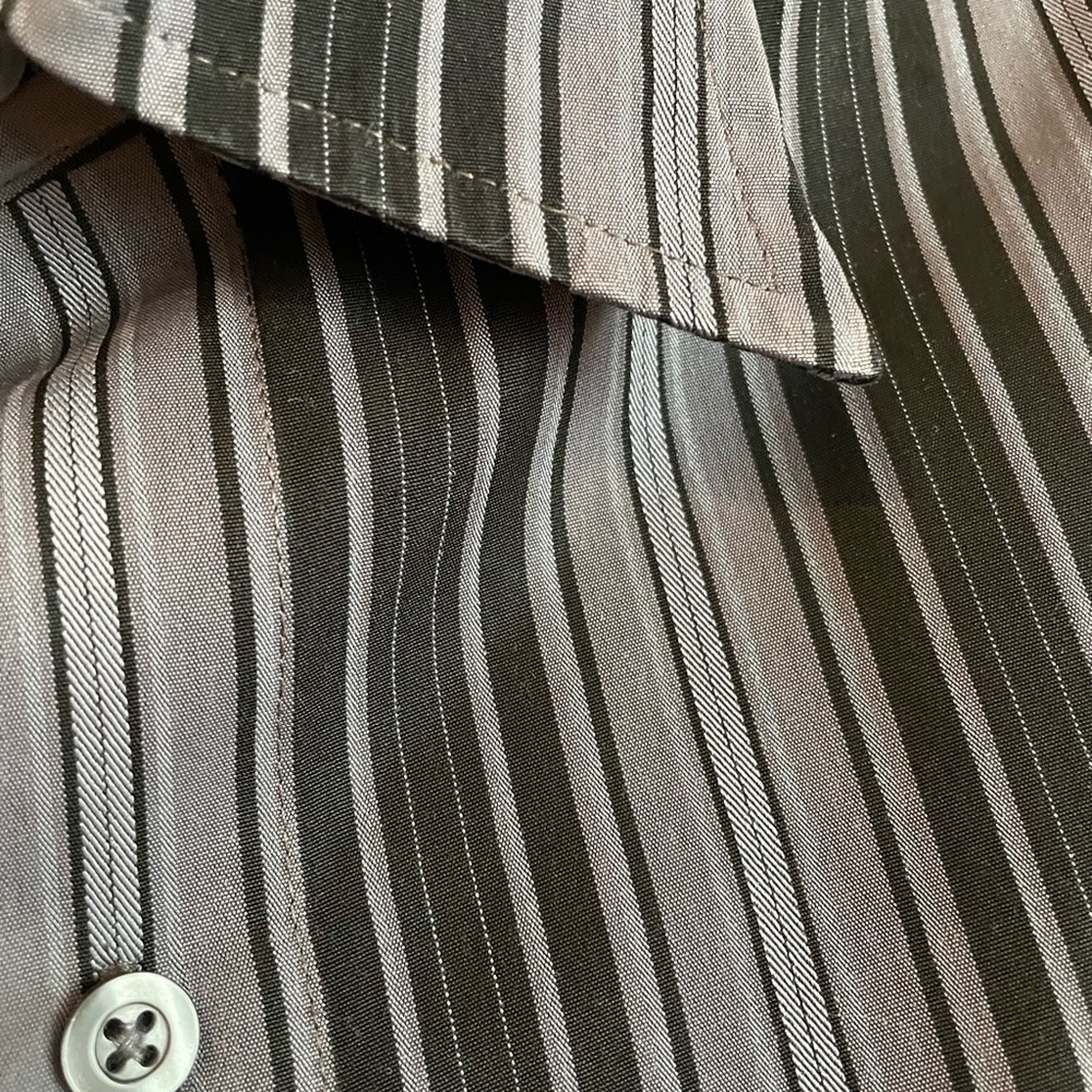 Synrgy short sleeve casual dress shirt XL grey/black - Picture 3 of 5